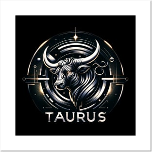 Celestial Taurus Emblem Apparel Posters and Art